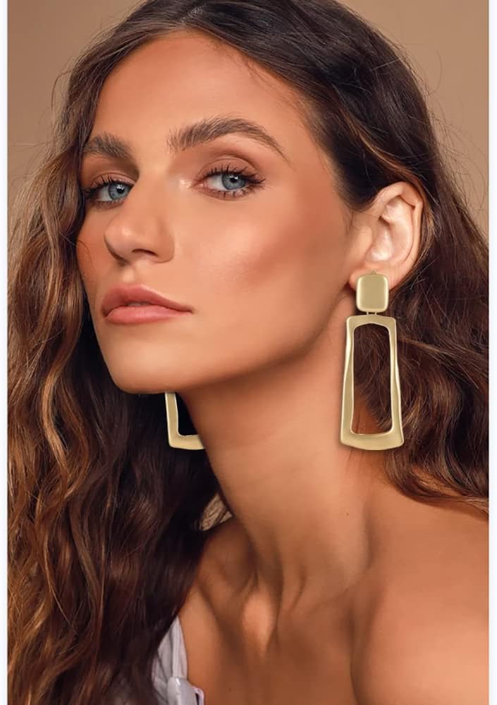 OCCFAE Store Metal Clip On Earrings for Women Non Pierced Dangle Drop Earrings Multiple Styles - Image 3